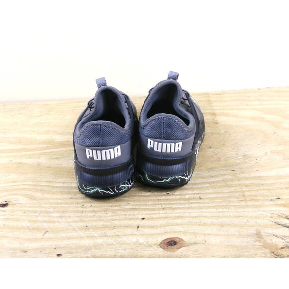 New PUMA Sneakers Boys 3.5C Gray Pacer Future Heat Lightning Child 393568-01 - Picture 3 of 7